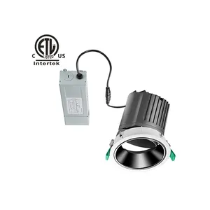 Carcasa de aluminio de fundición a presión de alta calidad empotrada 7W 10W 15W 20W 30W LED COB Downlight accesorio para proyecto Spotlight versión de EE. UU.