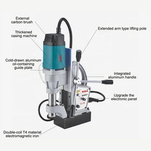 Taladro Magnético Portátil BODA JD2-35E <span class=keywords><strong>de</strong></span> 1500W y 35mm con Velocidad Variable y 10000N <span class=keywords><strong>de</strong></span> Succión para Perforación Industrial <span class=keywords><strong>de</strong></span> Metal y Acero - Product Image 2