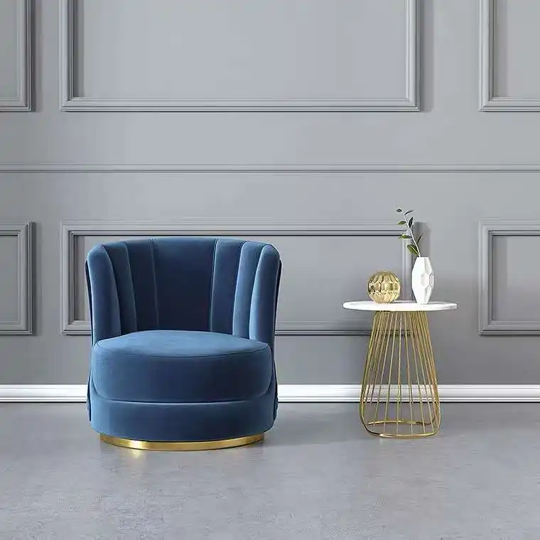 Blauw Nederlandse Fluwelen Sofa Stoel Kantoormeubilair