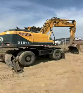 Prêt à expédier de haute qualité 21 tonnes d'occasion pelle sur pneus originale coréenne HYUNDAI 210W-7 210W-9 en bon état en stock - Product Image 2