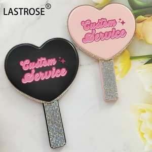 <span class=keywords><strong>Espejo</strong></span> de <span class=keywords><strong>Maquillaje</strong></span> de Mano con Forma de Corazón y Diamantes de Imitación, <span class=keywords><strong>Espejo</strong></span> de Viaje de Marca Privada, Regalo para Mujer - Product Image 5