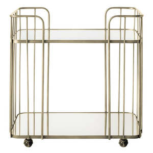 Alambre de hierro, jaula de pájaros dorada, diseño de 4 niveles, carrito de servicio, 79x75x46 CMS, mesa de Metal móvil de cuatro ruedas, restaurante de Hotel - Product Image 1