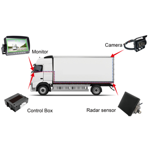 חיישן מכ "ם 77ghz מצלמת 77ghz מבוסס מערכת התראה קירבה עם חיישן זיהוי 10m ו 7" אינץ 'קומבו צג - Product Image 3
