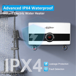 Calentador de Agua Instantáneo sin Tanque de 5500W 220V, Caldera Eléctrica de Acero Inoxidable, IPX4, Compacto, para Ducha, Baño, Hotel - Product Image 1