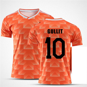 Camiseta Retro de Fútbol de la Selección Nacional de Holanda de 1988, Gullit y VAN BASTEN, para Niños y Adultos - Product Image 1