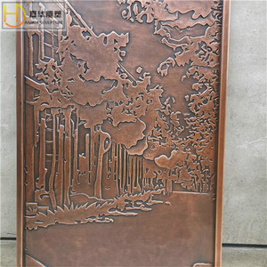Escultura de bronce fundido en relieve rectangular de Jahua, arte mural tradicional para exposiciones y museos. - Product Image 4