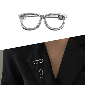 Mignon lunettes broche conception métallique stylisé aiguille corsage accessoire personnalité broche collier broche boucle anti-dérapante - Product Image 2