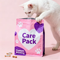 Sachet Doypack Personnalisé Anti-humidité avec Fermeture Éclair pour Aliments pour Animaux (Friandises pour Chats) 1,5kg-9kg, Matériau PE, Scellage Durable