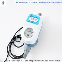 Compteur d'eau intelligent à carte IC prépayée haute précision, structure séparée, affichage à distance, R80 IP68, compteurs de débit mécaniques