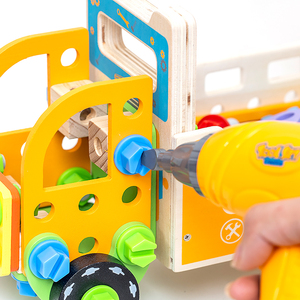 Boîte à outils multifonctionnelle STEM en bois naturel pour enfants, 91 pièces, avec <span class=keywords><strong>tournevis</strong></span> électriques - Product Image 5