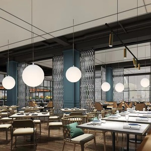 Lampe suspendue moderne en verre avec boule à bulles, blanc, lustre en verre opale, <span class=keywords><strong>abat</strong></span>-<span class=keywords><strong>jour</strong></span> Globe pour salon et chambre à coucher - Product Image 4