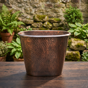Refroidisseur à vin en cuivre massif, finition antique - Product Image 4