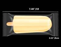 Sac d'emballage pour crème glacée et bâtonnets glacés, personnalisé, transparent, avec fermeture latérale, en PET/CPP recyclable, à soufflet latéral, thermoscellable