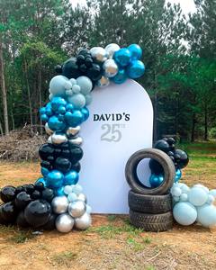 4*7 футов Рамка из алюминиевого сплава роскошный праздничный фон для дня рождения свадьбы baby shower - Product Image 5