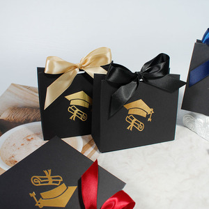 Customized Logo Black <b>Paper</b> Bag Gold Foil Gift Bag Candy Jewelry Cosmetics Lip Packaging Shopping Bags for Small Business - Product Image 1