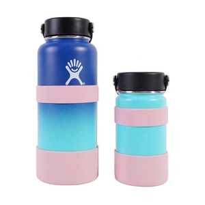 Botella de agua de vidrio de grado alimenticio, vaso inoxidable de silicona, 8oz/12oz/<span class=keywords><strong>16oz</strong></span>/18oz/24oz/32oz/40oz/64oz - Product Image 6