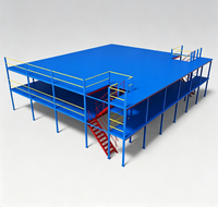 Plateforme de stockage de type loft - Structure en acier démontable robuste et personnalisable pour entrepôts et mezzanines