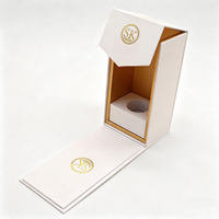 Boîte à parfum de luxe avec logo personnalisé, couvercle magnétique, boîte rigide haute pour flacon de parfum, emballage cadeau avec insert intérieur