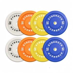 แผ่นน้ำหนักยกน้ำหนักแบบพกพา CZ 10-55 ปอนด์ สีสันสดใส ผลิตจากยูรีเทนและยาง - Product Image 5