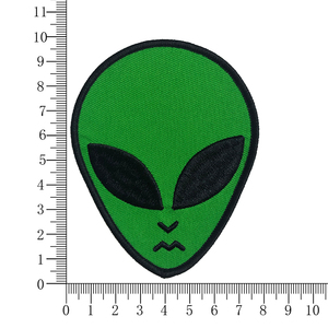 Petite taille personnalisée cool crâne patch alien patch tissé - Product Image 4