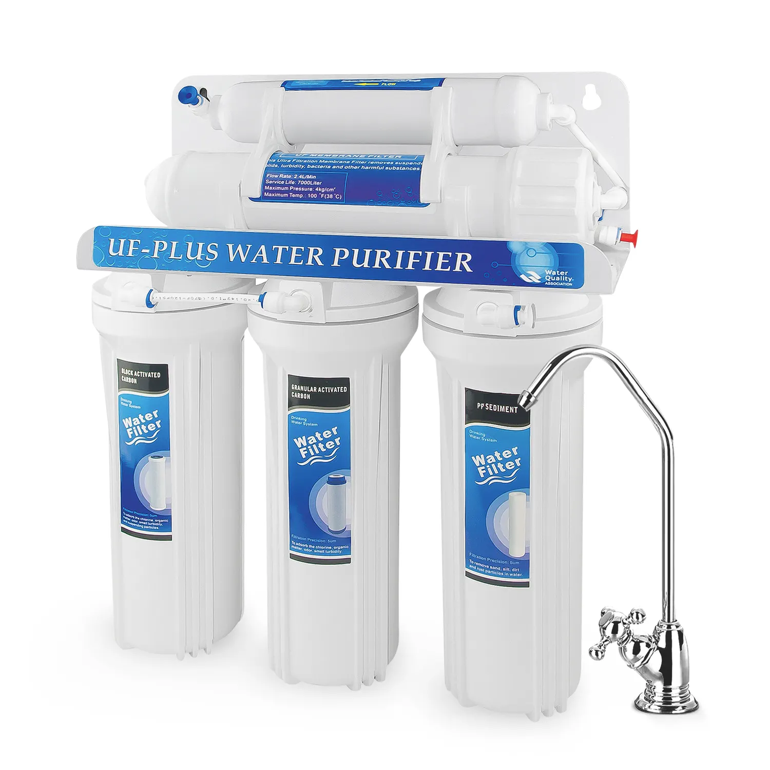 5-stage undersink uf membranes water filter system