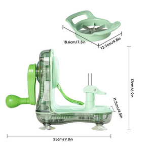 Éplucheur à manivelle pour pommes, coupe-légumes, éplucheur à pommes de terre avec lames en acier inoxydable, machine à éplucher les fruits et légumes, gadgets de cuisine - Product Image 6