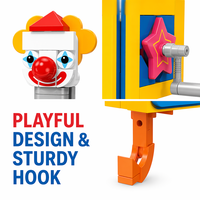 Bloques de Construcción Creativos de Payaso Sorpresa, Estilo MOC, Colgador de Pared, Juguete de Construcción STEM DIY para Niños, Decoración de Cuarto Infantil, Regalo