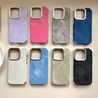 Coques de téléphone antichoc en jean style cowboy pour hommes, texture tissu, protection arrière pour iPhone 17, 16, 15 Plus, Pro Max, 14, 13, 12, 11