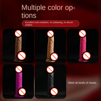Dildo réaliste à ventouse pour femmes, silicone super doux, 19 cm