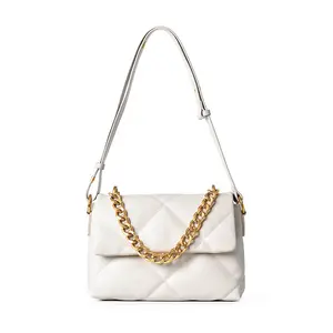 Luxury Handbags for Women Ladies Shoulder High Quality PU Leather Fashion Fabric Bag Single Chains Latch