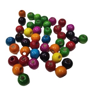 ลูกปัดไม้ทรงกลมหลากสีสำหรับทำสร้อยข้อมือ จำนวนมาก ขนาด 4-17 มม. เป็นมิตรกับสิ่งแวดล้อม ผลิตจากไถโจว - Product Image 4