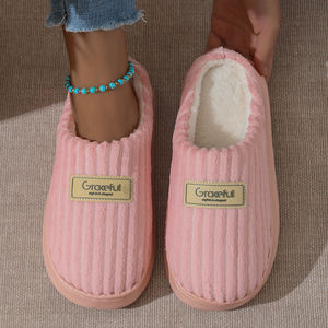 Nouveaux produits en gros : Chaussons d'intérieur à semelle EVA avec doublure en peluche, quantité minimale de commande - Product Image 5