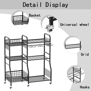 Organizador de Herramientas Eléctricas de Metal Personalizado, Estante de Almacenamiento Multifuncional para Garaje con Estante de Exhibición, Directo de Fábrica - Product Image 2