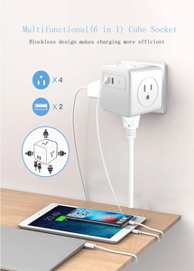 US/EU/America Standard Multi Functional Socket Cube <b>Adapter</b> Socket Phone <b>Wireless</b> Charging Socket - Product Image 4