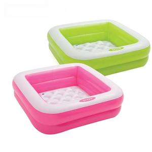 Piscine <span class=keywords><strong>gonflable</strong></span> portable pliable <span class=keywords><strong>carrée</strong></span> <span class=keywords><strong>Intex</strong></span> 57100, piscine pour bébé, spa pour enfants - Product Image 1