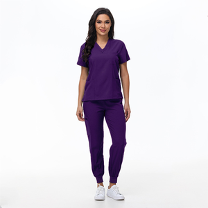 <span class=keywords><strong>Blouse</strong></span> Médicale Stretch de <span class=keywords><strong>Couleur</strong></span> Foncée Tendance avec Logo Personnalisé, Uniforme Clinique Dentaire - Product Image 1