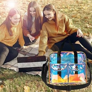 Sacs fourre-tout transparents à paillettes pour femme, grande capacité, imperméables, fabriqués en usine BSCI, sacs fourre-tout tendance - Product Image 4