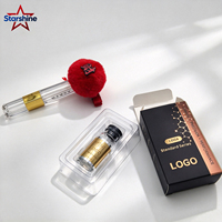 Boîte en papier personnalisée de luxe imprimée pour flacons de 3/5/10 ml (1 ou 2 pièces), emballage personnalisé pour flacons de peptides avec insert blister