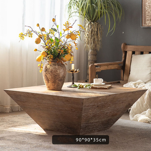 Tavolino da Caffè Moderno Wabi-Sabi in Legno Massello, Piccolo e Silenzioso, Colore Personalizzabile, Durevole per Casa, Appartamento, Hotel - Product Image 5