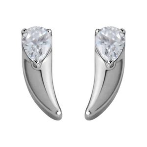 Piercing Corporal de Titanio F136, Labret de Titanio con Diente de Lobo y Piedra de Zirconia, de Titanio, para Hélix, Oreja, Labio, Biocompatible, para Bodas y Otras Ocasiones - Product Image 4