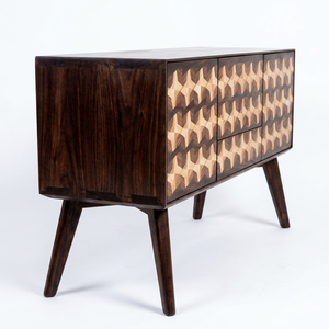 Buffet en bois de style Mid-Century Modern avec rangement de 1,5 m pour salon et salle à manger - Product Image 1
