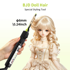 Fer à boucler ultra-fin 6 <span class=keywords><strong>mm</strong></span> (0,24 pouce) pour perruques BJD, avec écran LCD et chauffage rapide - Product Image 3