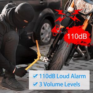 <span class=keywords><strong>Alarm</strong></span> Sepeda 113dB Sensor Gerak Getaran Nirkabel Anti Maling Sensitivitas Volume Tahan Air Dapat Disesuaikan dengan Remote untuk Sepeda Motor - Product Image 3