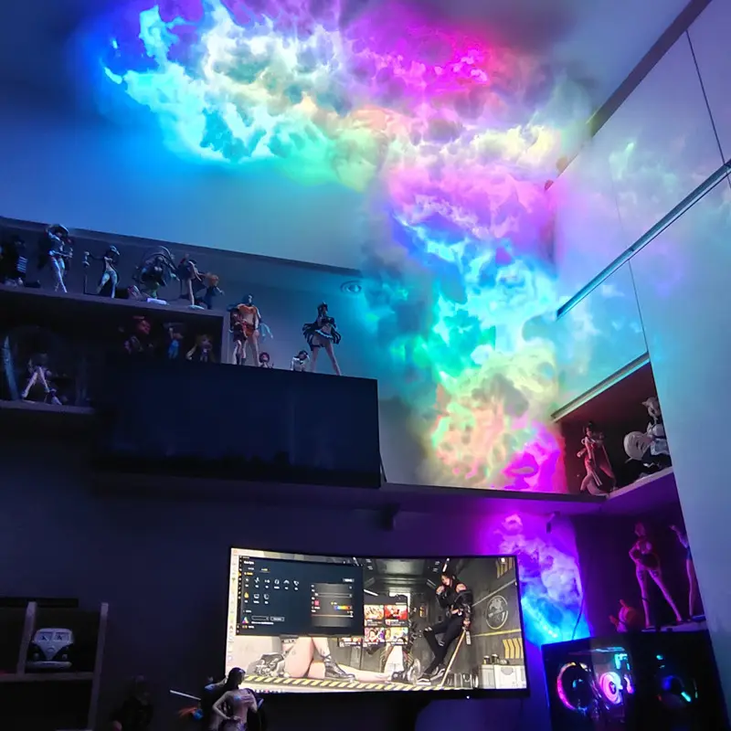 DIY Thunder Cloud Lampe Bühnen lichter Thunder Cloud Luftbe feuchter mit LED-Streifen, Cloud Burst Thunder Schuhe DIY Light