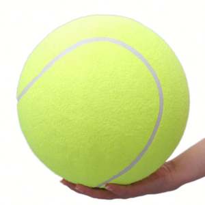 Pelotas de Tenis de Alta Elasticidad Hechas de Lana y Caucho Natural, Juguete para Mascotas, Pelota de Tenis Rosa de Alta Calidad para Principiantes - Product Image 1