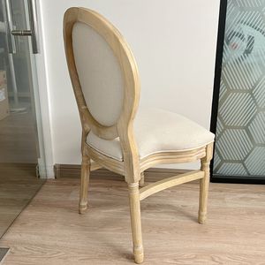 Louis-silla de madera redonda Estilo Vintage, asiento de madera de roble o abedul, respaldo de ratán, color blanco - Product Image 4