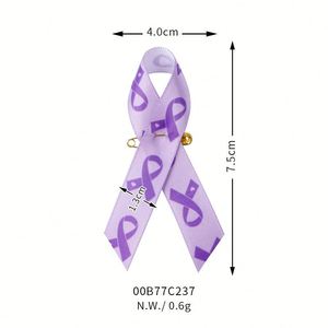 Pin de lazo de concienciación sobre el cáncer de mama y el VIH - Pines promocionales de caridad para eventos y recaudaciones de fondos - Product Image 3