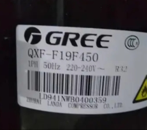 QXF-F19F450 Best-selling Rotary Refrigeration Compressor 5HP <strong>Gree</strong> air Conditioner Refrigeration <strong>Ac</strong> Compressor R32 - Product Image 2