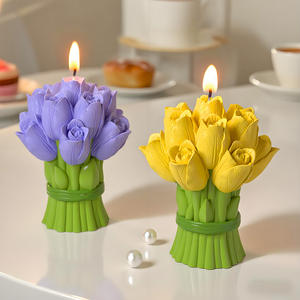 Tulpboeket Kaars Siliconen Mal DIY Lelie Onregelmatige Vorm Valentijnsdag Decoraties - Product Image 3