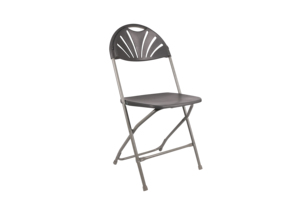 Silla Plegable de Plástico Gris con Marco de Metal, Diseño Moderno, Duradera, Portátil, Ligera, para Jardín, Comedor y Parque - Product Image 2